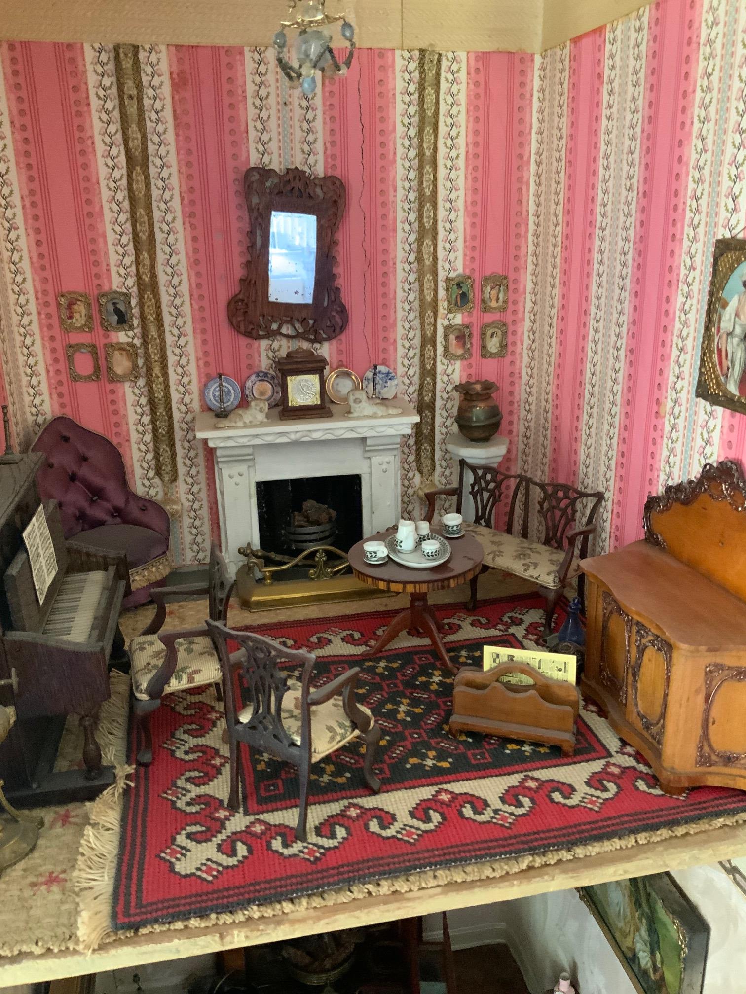 A early 20th century George III style doll’s house ‘Hinxworth Place’, together with extensive furnishings, height 97cm, width 72cm, depth 35cm. Condition - fair.